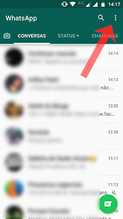 Menu do Whatsapp